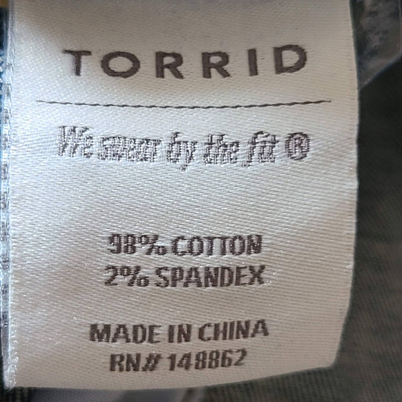 TORRID Stretch Blue Denim Medium‎ Wash Button Front Trucker Jacket Women's 3X - Picture 9 of 10